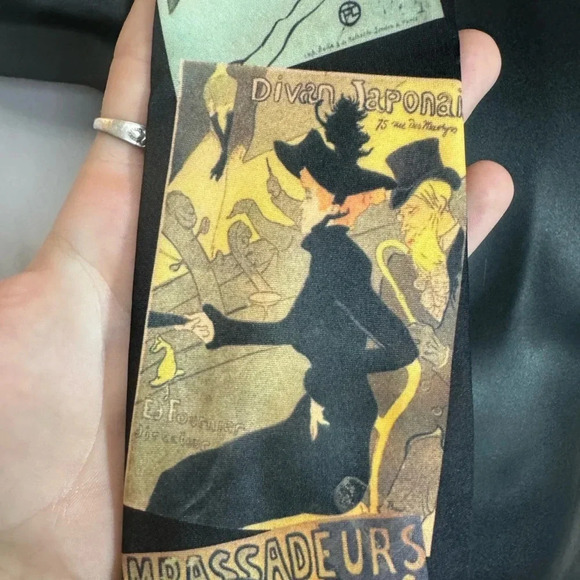 Vintage 90s Toulouse-Lautrec Posters Tie - Picture 4 of 8